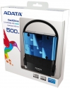 A-Data Портативный Жесткий Диск 500 GB  HV610 чёрный/голубой, US