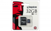 Kingston MicroSDHC 32GB class 4 c SD адаптером