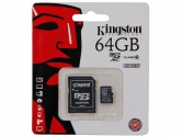 Kingston MicroSDХC 64GB Class10 с SD адаптером