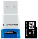 Silicon Power MicroSDHC 4GB Class4 С USB-ридером
