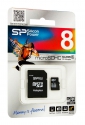 Silicon Power MicroSDHC 8GB Class4 С SD адаптером