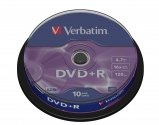 Verbatim DVD+R Matt Silver cake 10